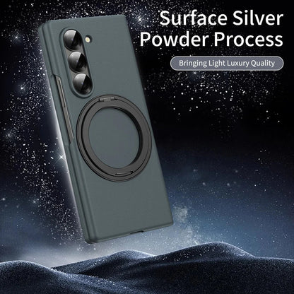 Samsung Galaxy Z Fold 6 Thunderbolt Shockproof Case with 360 Metal Rotating Ring & Front Glass Protection