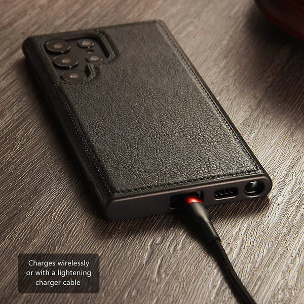 Samsung Galaxy S23 Ultra Leather Case - Black