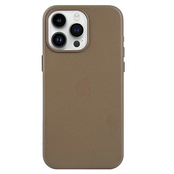 iPhone 15 Pro Max Leather Case with MagSafe Animation - Natural Titanium