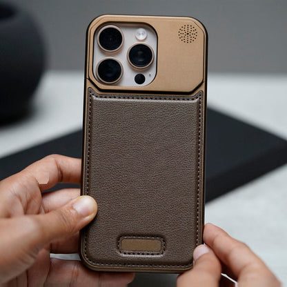 iPhone 16 Pro Max Aluminum & Leather Case with Fragrance Aroma - Desert