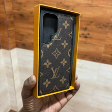 Samsung Galaxy S24 Ultra Louis Vuitton LV Leather Case - Brown