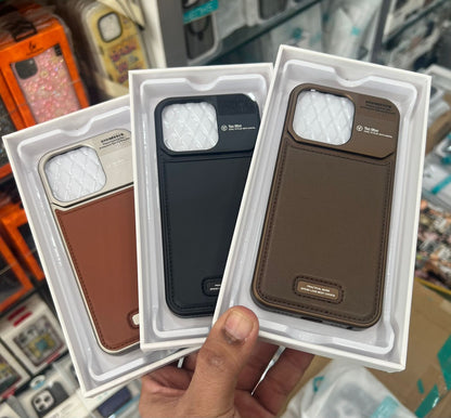 iPhone 16 Pro Max Aluminum & Leather Case with Fragrance Aroma - Desert