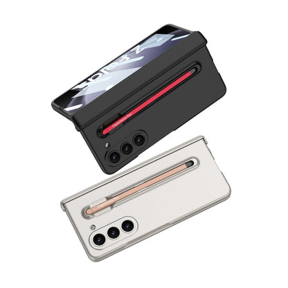 Samsung Galaxy Z Fold 6 Slim PC Case with Magnetic Hinge Protection Metal Pen & Front Glass