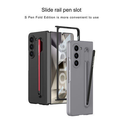 Samsung Galaxy Z Fold 6 Stylish Matte PC Case with Metal Pen & Front Glass