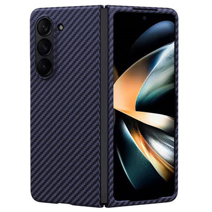 Samsung Galaxy Z Fold 5 Carbon Fiber Aramid Shockproof Case - Purple
