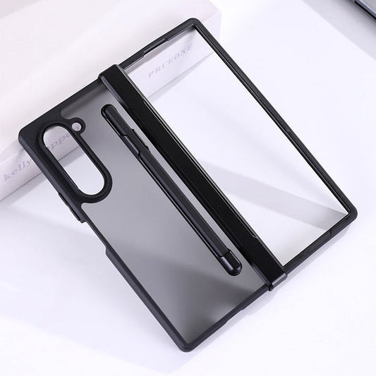 Samsung Galaxy Z Fold 5 Shockproof Case with Hinge Protection & Stylus - Smoke