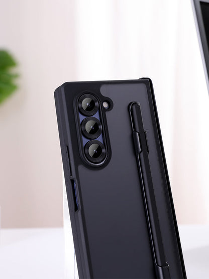 Samsung Galaxy Z Fold 5 Shockproof Case with Hinge Protection & Stylus - Smoke