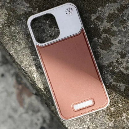 iPhone 16 Pro Max Aero Flex Frameless  Aluminum & Leather Case with Fragrance Aroma - Brown