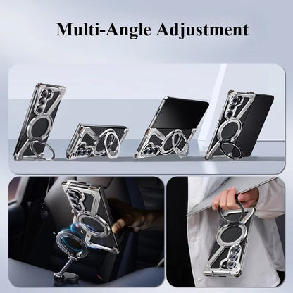 Samsung Galaxy Z Fold 6 Frameless Z Shape Metal Case with Built-in Magsafe & 360° Rotation Ring