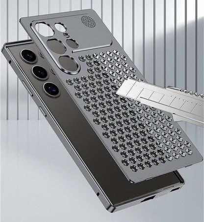 Samsung Galaxy S25 Ultra Metal Heat Dissipation Aluminum Case with Fragrance Aroma - Silver