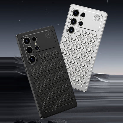 Samsung Galaxy S25 Ultra Metal Heat Dissipation Aluminum Case with Fragrance Aroma - Silver