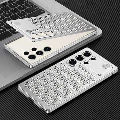 Samsung Galaxy S25 Ultra Metal Heat Dissipation Aluminum Case with Fragrance Aroma - Silver