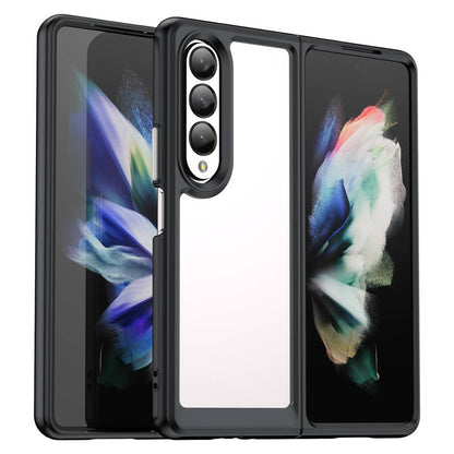 Samsung Galaxy Z Fold4 Sleek Cear Armor Series Case - Black
