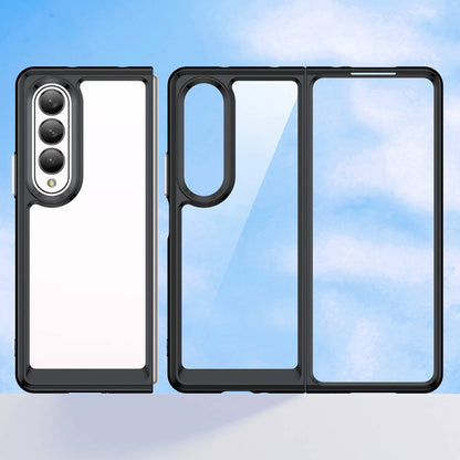 Samsung Galaxy Z Fold4 Sleek Cear Armor Series Case - Black
