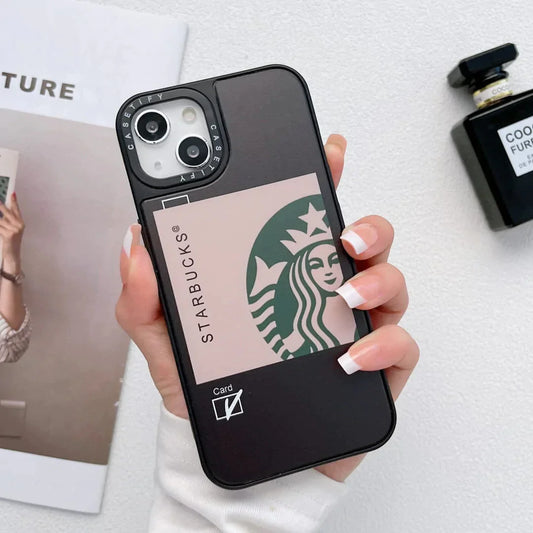 iPhone 13 Starbucks Reflective Mirror Case - Card