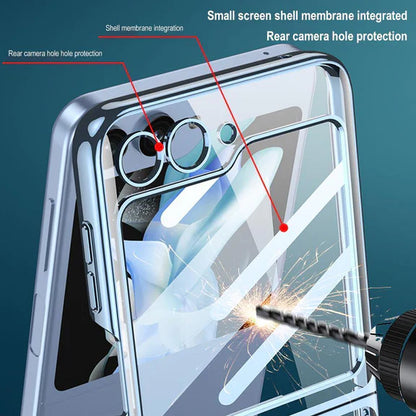 Samsung Galaxy Z Flip 5 Ultra-Thin Protective Chrome Series Case - Silver