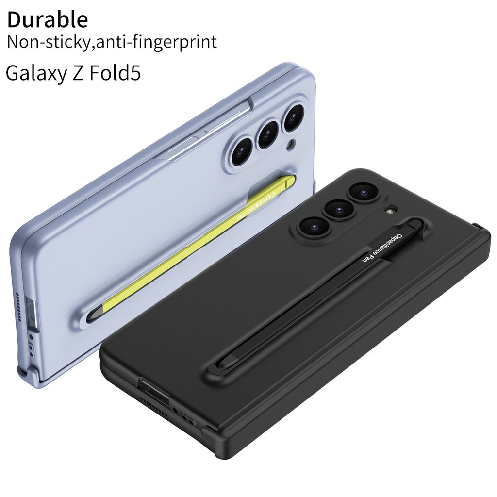 Samsung Galaxy Z Fold 5 Gkk S Pen Case with Glass Megnetic Front - Cream
