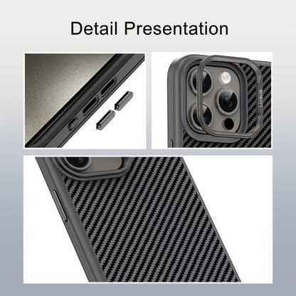 iPhone 15 Pro Max Smooth & Sleek Finish Soft Carbon Case - Black