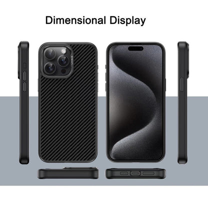 iPhone 15 Pro Max Smooth & Sleek Finish Soft Carbon Case - Black