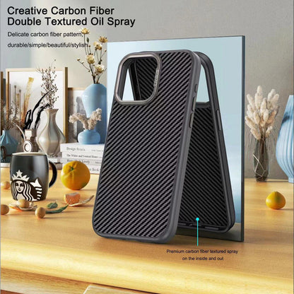 iPhone 15 Pro Max Smooth & Sleek Finish Soft Carbon Case - Black