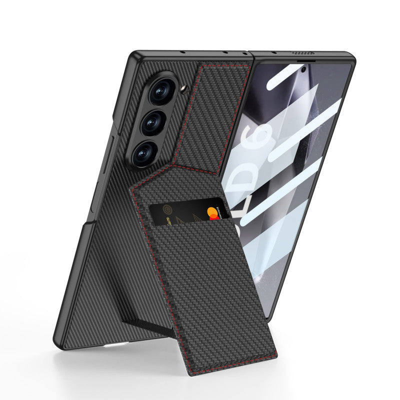 Samsung Z Fold 6 GKK Luxury Wallet Card Holder Stand Leather Case With Glass Protector