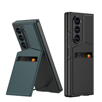 Samsung Z Fold 6 GKK Luxury Wallet Card Holder Stand Leather Case With Glass Protector