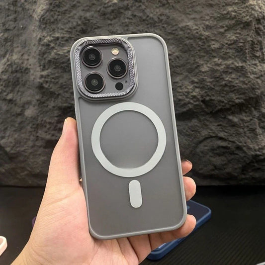 iPhone 16 Pro Max Semi Transparent Matte Frosted Case with Magsafe - Gray
