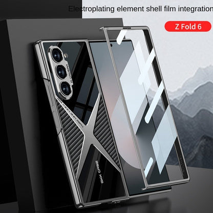 Samsung Galaxy Z Fold 6 GKK X Pattern Leather & Glass Back Cover with Front Glass